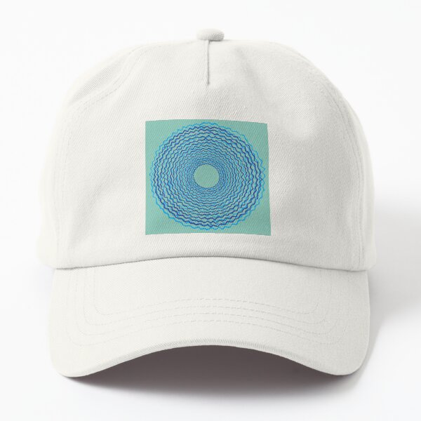 Kreismuster in blau-grün Dad Hat