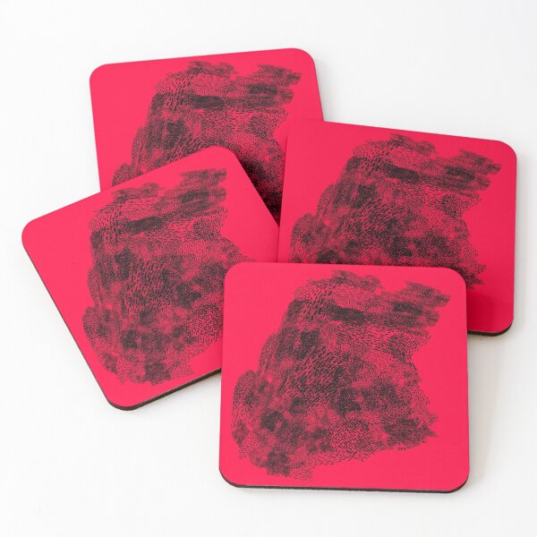 Item preview, abstract 5, small black lines red background designed and sold by MentaLee.