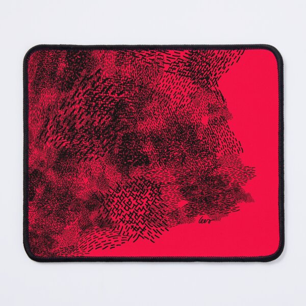 Item preview, abstract 5, small black lines red background designed and sold by MentaLee.