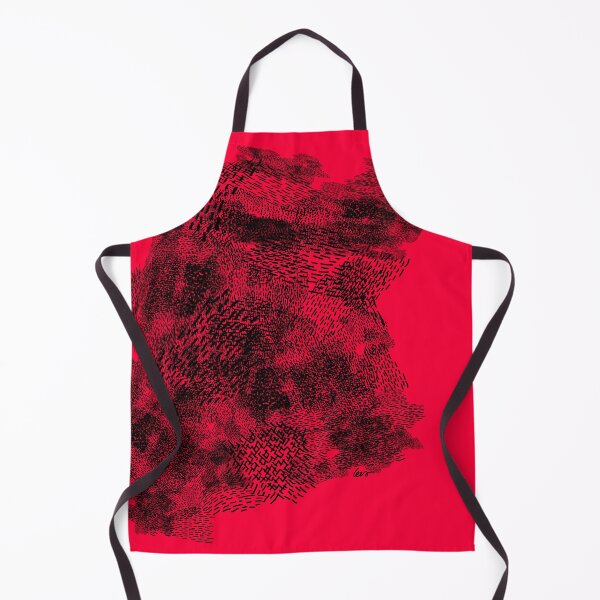 Item preview, abstract 5, small black lines red background designed and sold by MentaLee.