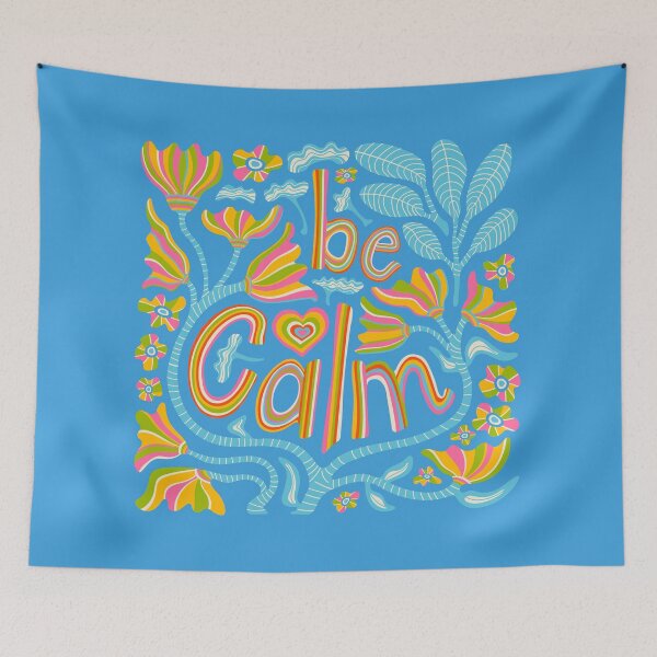 Item preview, BE CALM UPLIFTING LETTERING QUOTE - UnBlink Studio by Jackie Tahara designed and sold by Jackie Tahara of UnBlink Studio.