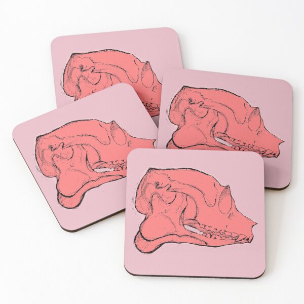 Item preview, Pink Primate Skull designed and sold by lilzdrawz.