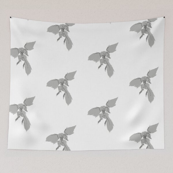 Item preview, Archaeopteryx dinosaurs skeleton tattoo designed and sold by Mothartink.