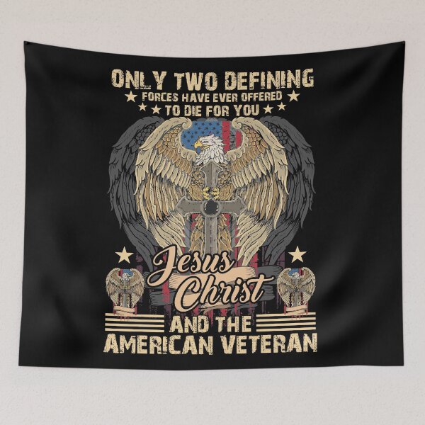 Item preview, Jesus Christ and America Veteran designed and sold by AEGMEDIA.