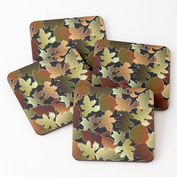Item preview, 'Winter leaves repeat pattern' designed and sold by smokin-prints.