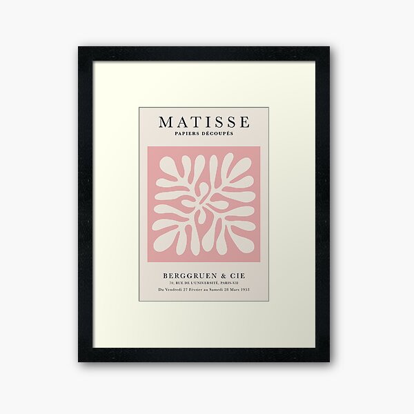 Item preview, Henri Matisse Flower, Paper Decoupes Art pink inside, Matisse Cutout's rose designed and sold by re-make-.