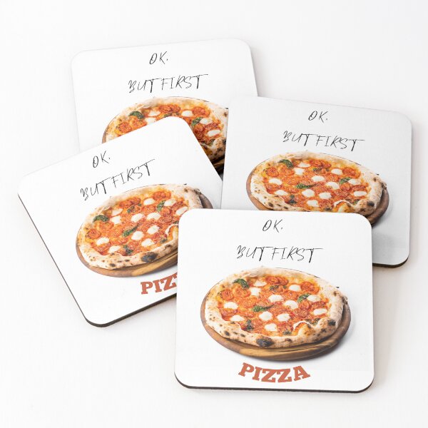 Item preview, Ok But First Pizza Delicious Pepperoni Pizza On A Wooden Board Image designed and sold by LuckyKermit.