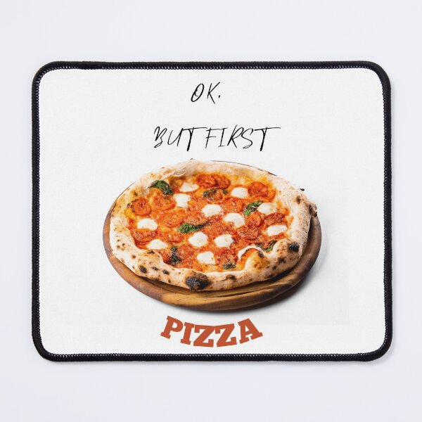 Item preview, Ok But First Pizza Delicious Pepperoni Pizza On A Wooden Board Image designed and sold by LuckyKermit.