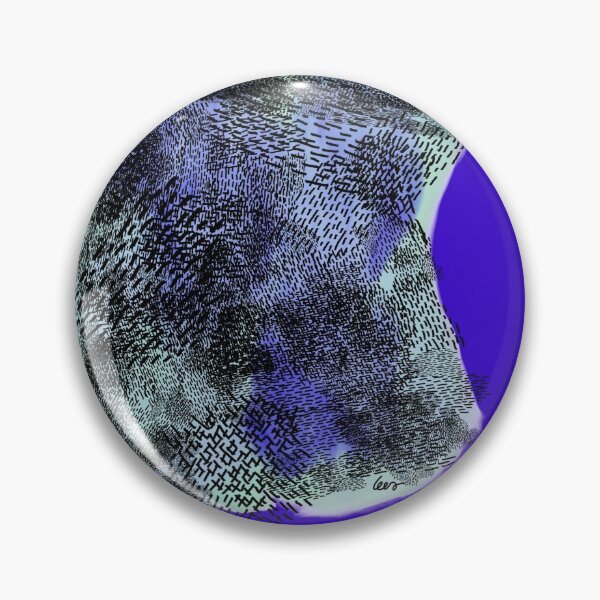 Item preview, abstract 6, small black strokes watercolor green blue, blue background designed and sold by MentaLee.