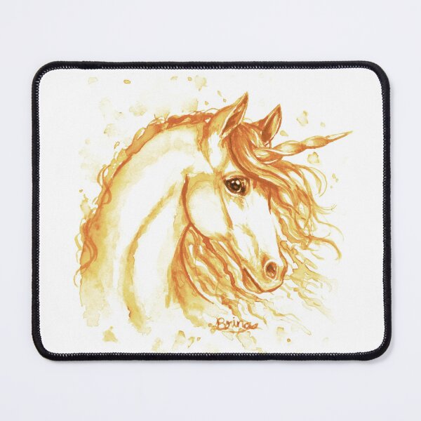 Item preview, Unicorn face in gold designed and sold by Brina Williamson.