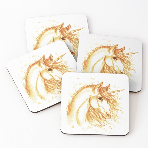 Item preview, Unicorn face in gold designed and sold by Brina Williamson.