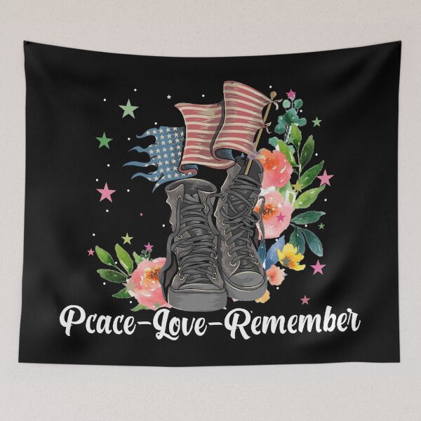 Item preview, Peace Love Remember America Veteran designed and sold by AEGMEDIA.