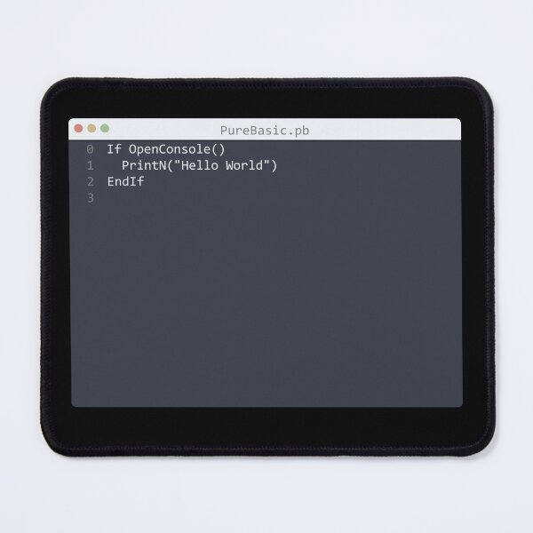 Item preview, . PureBasic language Hello World program sample in editor window designed and sold by IuriiVlasenko.