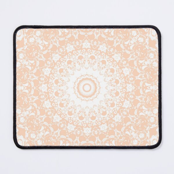 Item preview, Pale Pumpkin and White Mandala designed and sold by Kelly Dietrich Mandala & Fractal Art.