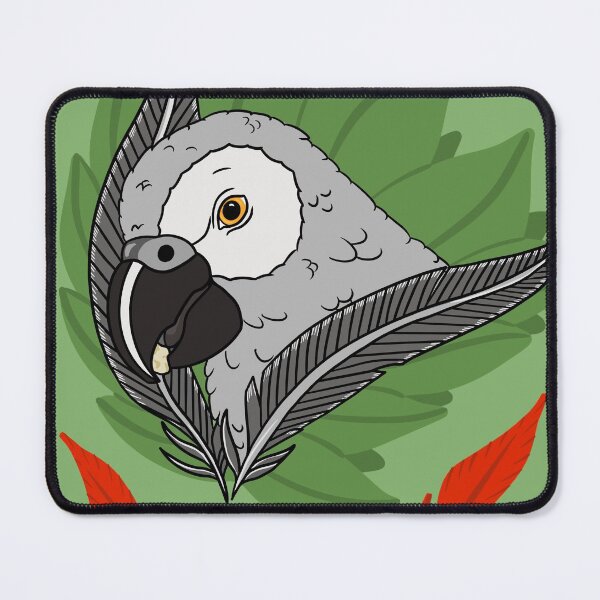 Item preview, African Grey Parrot Red Feather Design designed and sold by Emma Martinez.
