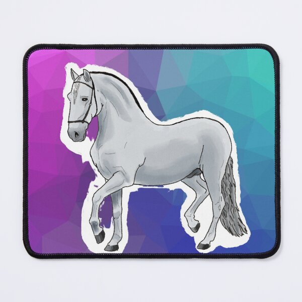 Item preview, White Horse on Low-poly Background designed and sold by BunnyBizarre.