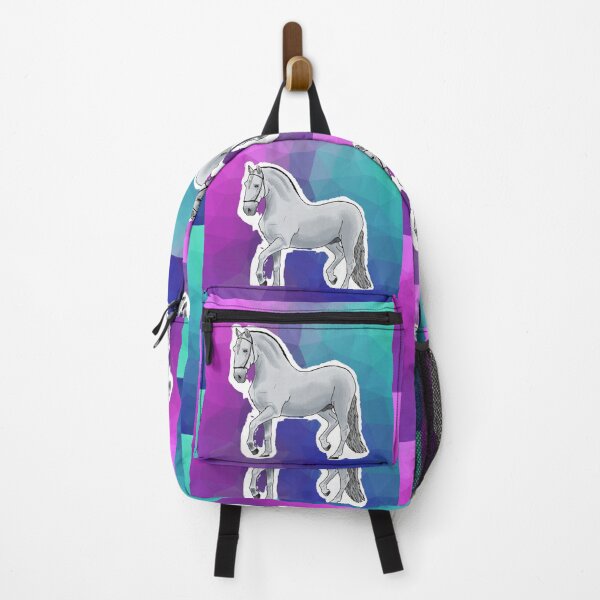 Item preview, White Horse on Low-poly Background designed and sold by BunnyBizarre.