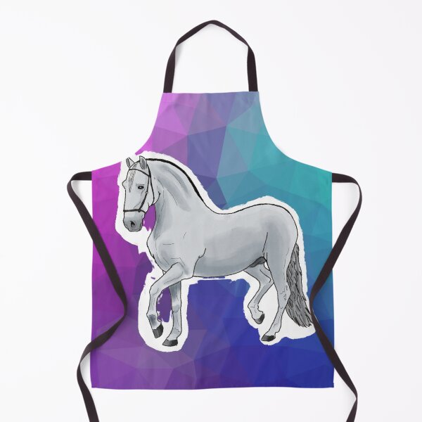 Item preview, White Horse on Low-poly Background designed and sold by BunnyBizarre.