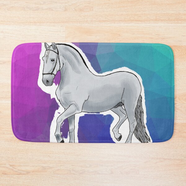 Item preview, White Horse on Low-poly Background designed and sold by BunnyBizarre.