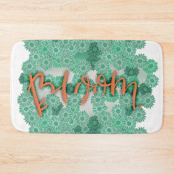 Item preview, Bright Floral Bloom - Green and Orange designed and sold by DesignsByJaycee.
