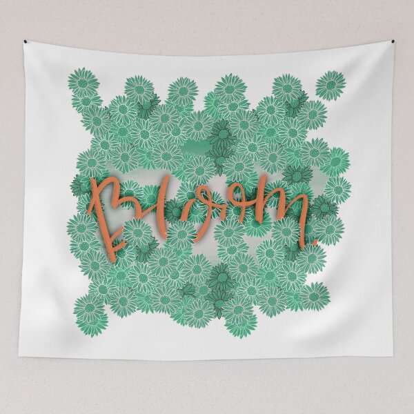 Item preview, Bright Floral Bloom - Green and Orange designed and sold by DesignsByJaycee.