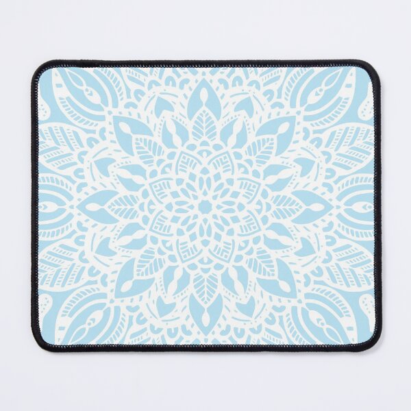 Item preview, Pastel Blue and White Mandala designed and sold by Kelly Dietrich Mandala & Fractal Art.