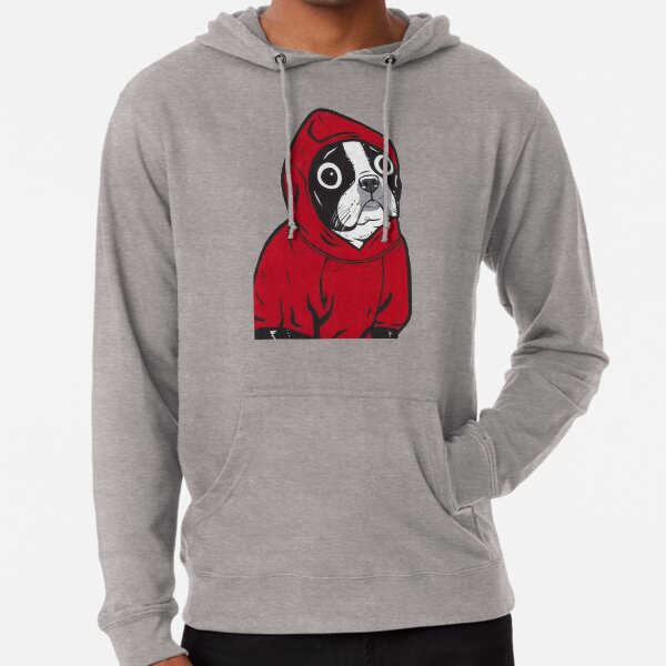 Item preview, Boston Terrier in a Red Hoodie designed and sold by turddemon.