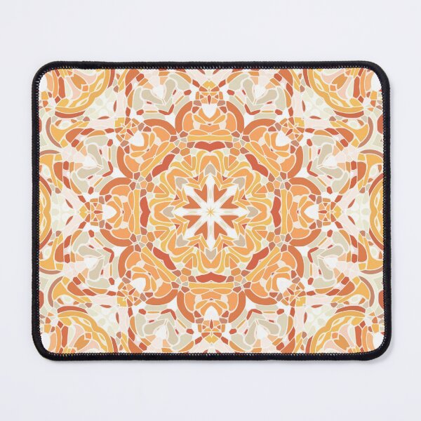 Item preview, Orange and Apricot Floral Mandala designed and sold by Kelly Dietrich Mandala & Fractal Art.