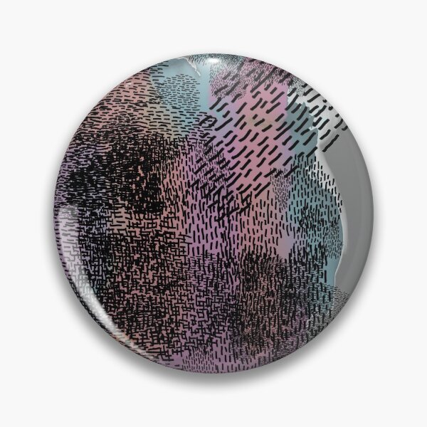 Item preview, abstract 7, small black strokes watercolor blue orange pink, gray background designed and sold by MentaLee.