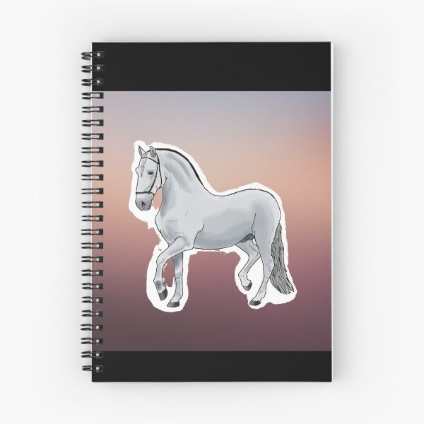 Item preview, White Horse on Brown Gradiant designed and sold by BunnyBizarre.