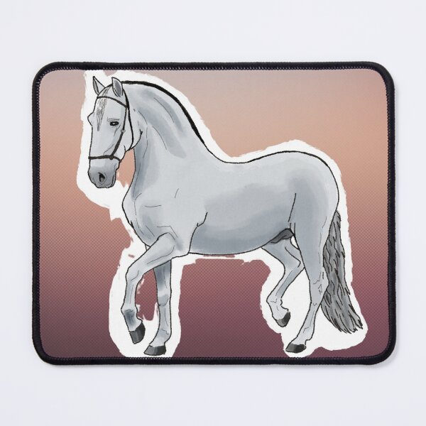 Item preview, White Horse on Brown Gradiant designed and sold by BunnyBizarre.