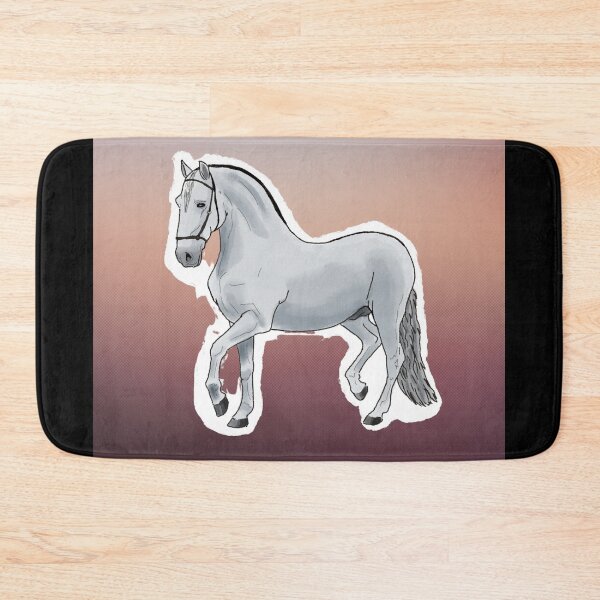 Item preview, White Horse on Brown Gradiant designed and sold by BunnyBizarre.