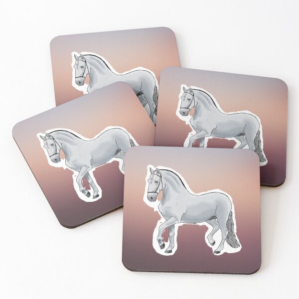 Item preview, White Horse on Brown Gradiant designed and sold by BunnyBizarre.