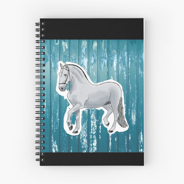 Item preview, White Horse on Blue Wood Background designed and sold by BunnyBizarre.
