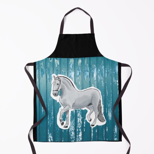 Item preview, White Horse on Blue Wood Background designed and sold by BunnyBizarre.