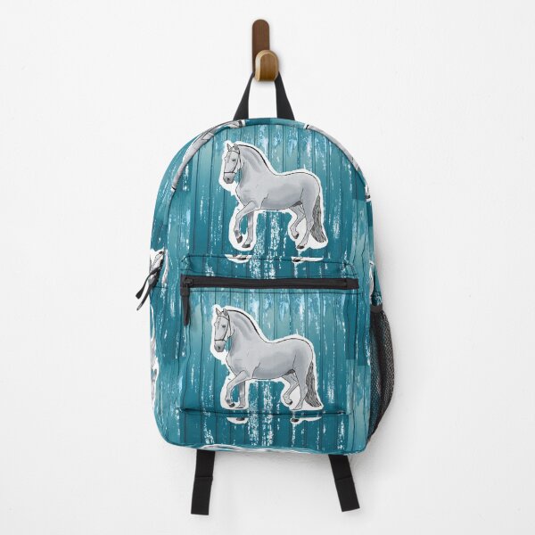 Item preview, White Horse on Blue Wood Background designed and sold by BunnyBizarre.
