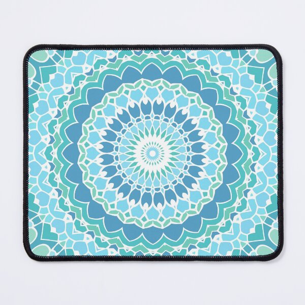 Item preview, Tranquility Green and Blue Mandala designed and sold by Kelly Dietrich Mandala & Fractal Art.