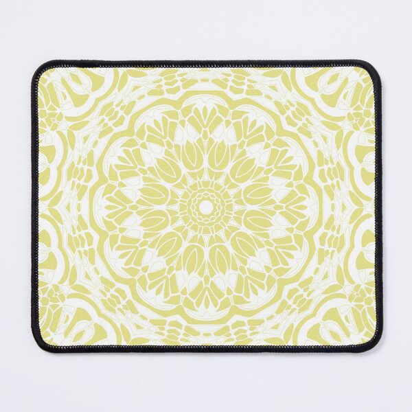 Item preview, Fresh Citron and White Mandala designed and sold by Kelly Dietrich Mandala & Fractal Art.