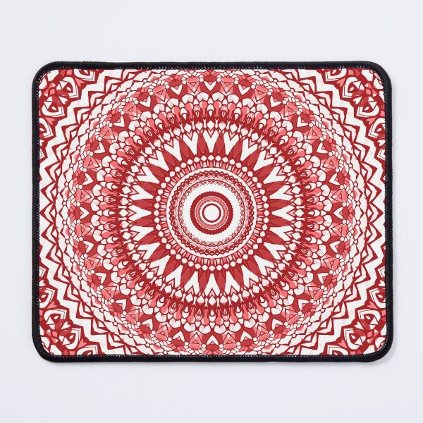 Item preview, Cranberry Red Mandala designed and sold by Kelly Dietrich Mandala & Fractal Art.