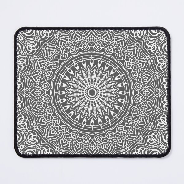 Item preview, Dark Grey and White Mandala designed and sold by Kelly Dietrich Mandala & Fractal Art.