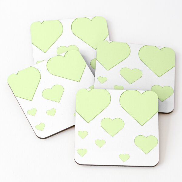 Item preview, Bright light Green hearts designed and sold by If-Art.