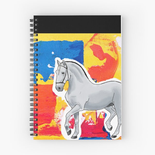 Item preview, White Horse on Abstract Painting Background designed and sold by BunnyBizarre.