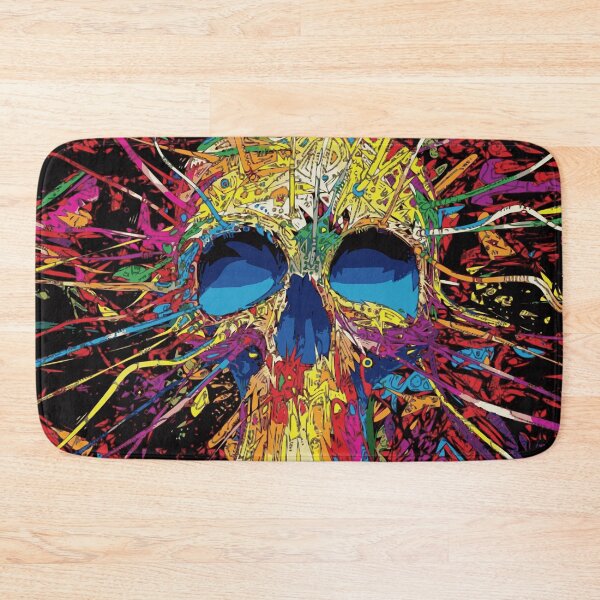 Item preview, Colorful trippy skull art designed and sold by epicsaying.