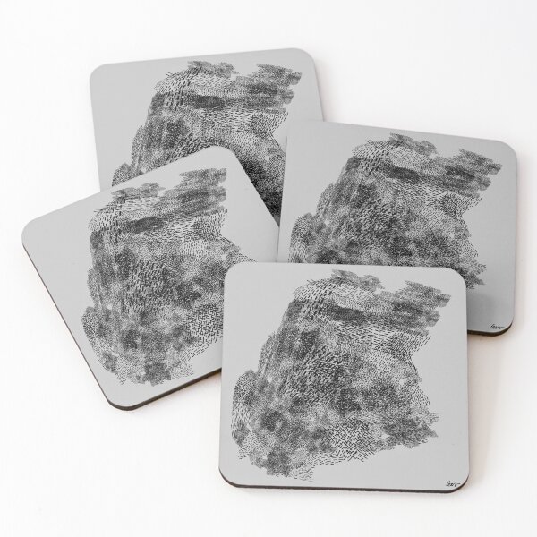 Item preview, abstract 8, small black lines gray background designed and sold by MentaLee.