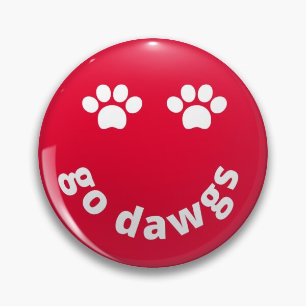 Item preview, Go Dawgs Paw Eyes Gameday Pin designed and sold by Miranda Pickens.