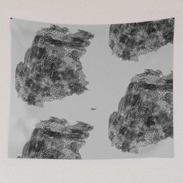 Item preview, abstract 8, small black lines gray background designed and sold by MentaLee.