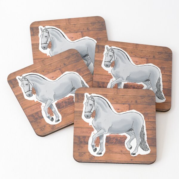 Item preview, White Horse on Wood Texture designed and sold by BunnyBizarre.