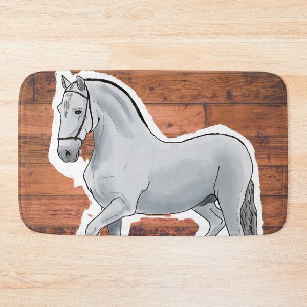 Item preview, White Horse on Wood Texture designed and sold by BunnyBizarre.