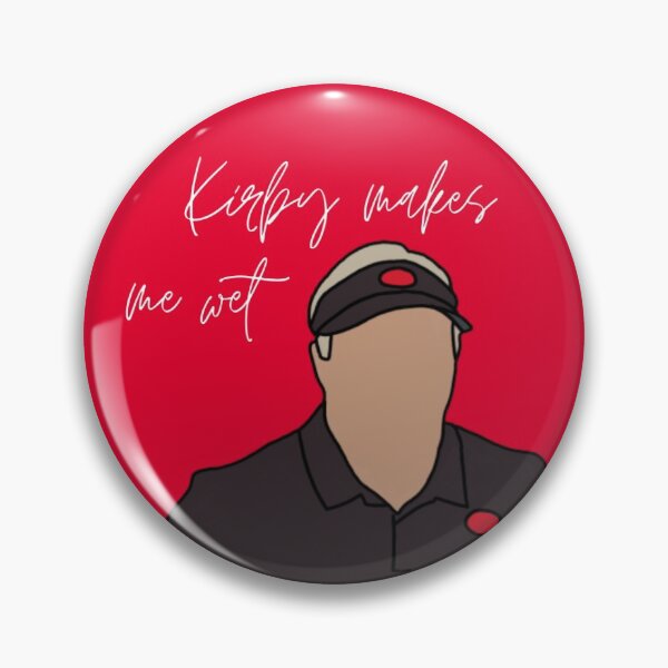 Item preview, Kirby Makes Me Wet Gameday Pin designed and sold by Miranda Pickens.