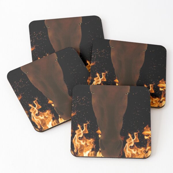 Item preview, Horse in Fire - Watercolor - Flames - Chestnut Horse designed and sold by BunnyBizarre.